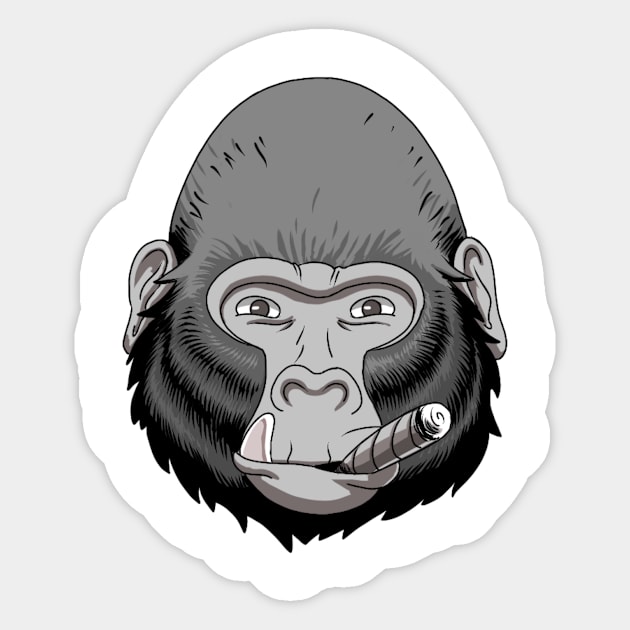 HAPPY GORILLA Sticker by pnoid